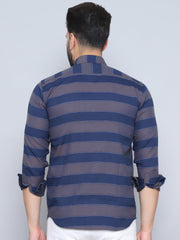 Indian Needle - Striped Regular Fit Casual Shirt For Men