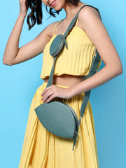 حقيبة كتف صلبة مع قفل بسحاب