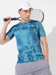 Abstract Print Activewear T-Shirt
