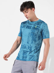 Abstract Print Activewear T-Shirt
