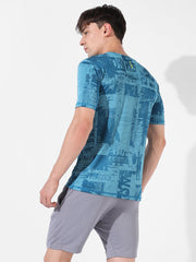 Abstract Print Activewear T-Shirt