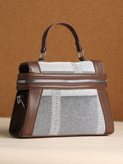 The Epistola Hand Bag - Chocolate Brown & Midnight Black