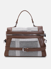 The Epistola Hand Bag - Chocolate Brown & Midnight Black