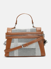 حقيبة يد إبيستولا - بني فاتح وأسود داكن