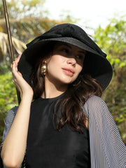 قبعة شمسية ريفية - أسود داكن
