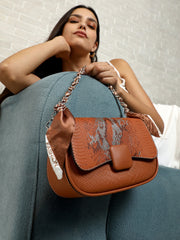 حقيبة يد كويل مارك كيرف - بني تيراكوتا