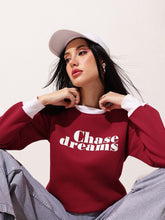 Contrast Neck Sweatshirt