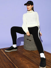 Ribbed Turtle Neck Pullover