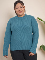 Cable knitted sweater