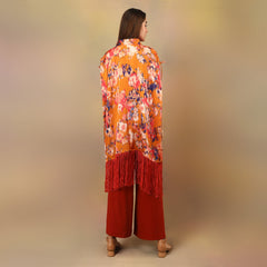 TAMISKA - Printed kaftan with tassels