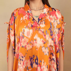 TAMISKA - Printed kaftan with tassels