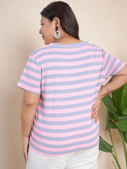 Striped rib top