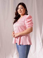 Jacquard Satin Top