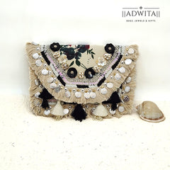 Adwita - Boho Fusion Bag - Patterns (White Floral)