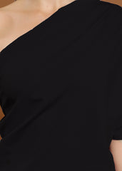 athena one shoulder extended sleeves top 2