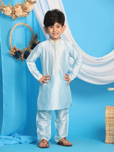 Vastramay - Boys' Aqua Kurta And Pyjama