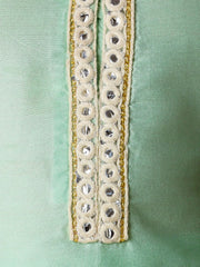 Vastramay - Girls Mirror Work Viscose Kurta And Pant Set