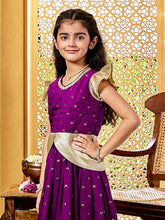 VASTRAMAY - Girls' Purple Lehenga Set