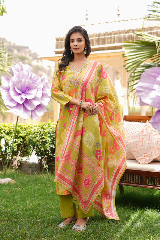 lime-green-viscose-rayon-floral-embroidered-straight-kurta-trousers-with-dupatta-vkskd2375