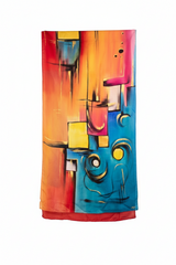 Day & Night - Hand Painted Pure Silk Grand Stole