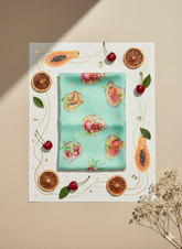 Summer Edibles - Hand Painted Pure Silk Grand Stole