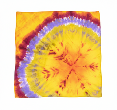 Prismatic Mandala - Hand Painted Pure Silk Petite Square