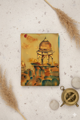 Sunset Tomb - Hand Painted Pure Silk Grand Stole