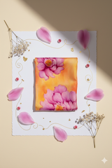 Orange Bloomers - Hand Painted Pure Silk Grand Stole