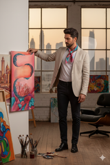 Ode to UAE - Hand Painted Pure Silk Grand Stole