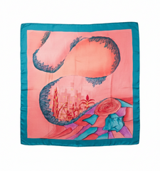 Ode to UAE - Hand Painted Pure Silk Square Canvas