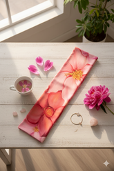 Red Blossom - Hand Painted Pure Silk Grand Stole