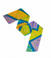 Gilded Geometry - Hand Painted Pure Silk Trending Twilly