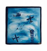 Flight of Ambition - Hand Painted Pure Silk Petite Square
