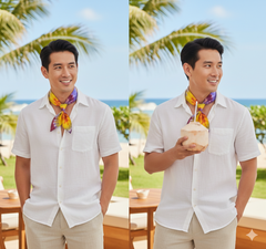 Prismatic Mandala - Hand Painted Pure Silk Petite Square