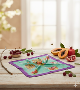 Summer Edibles - Hand Painted Pure Silk Square Canvas