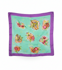 Summer Edibles - Hand Painted Pure Silk Square Canvas