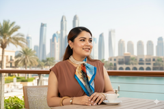 Sunset Tomb - Hand Painted Pure Silk Square Canvas