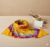 Prismatic Mandala - Hand Painted Pure Silk Petite Square