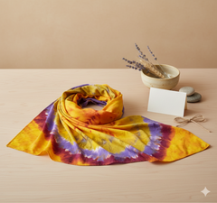 Prismatic Mandala - Hand Painted Pure Silk Petite Square