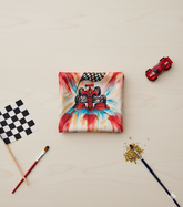 Velocity & Victory - Hand Painted Pure Silk Petite Square