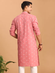 Shvaas By Vastramay - Men's Pink Cotton Kurta