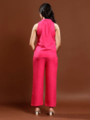 Floral Patchwork Linen Shirt & Trousers