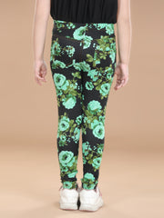 Girls Cotton Floral Printed Jegging