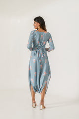 Aqua Blue Dhoti Jumpsuit