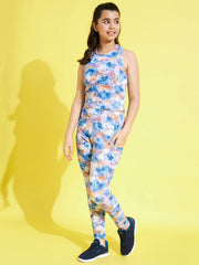 Girls Printed Racer Back Active Wear Set
