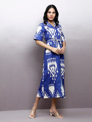 Ethnic Motifs Printed A-Line Midi Dress