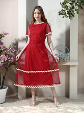 Bell Sleeve Fit & Flare Midi Dress