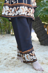 Midnight Oasis Contemporary Black Plam Tree Printed Co-Ord Set