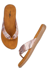 حذاء مسطح وردي كاجوال ذو إصبع واحد ومقدمة مستديرة سهل الارتداء