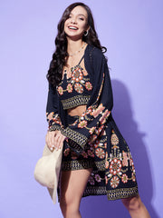 Women's Shrug Top and Shorts 3 piece Set